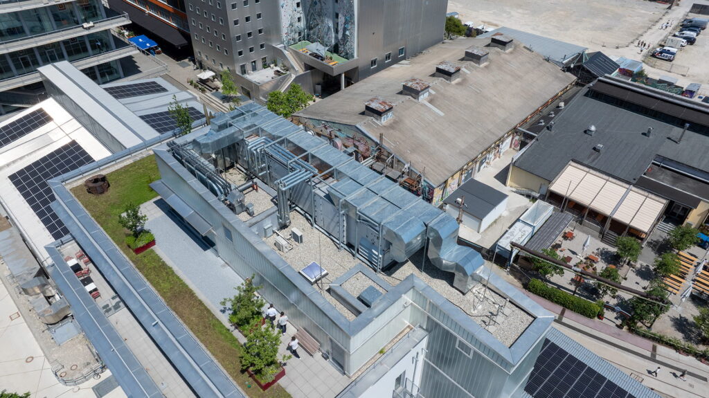 Luftaufnahmen eines Gebäudes